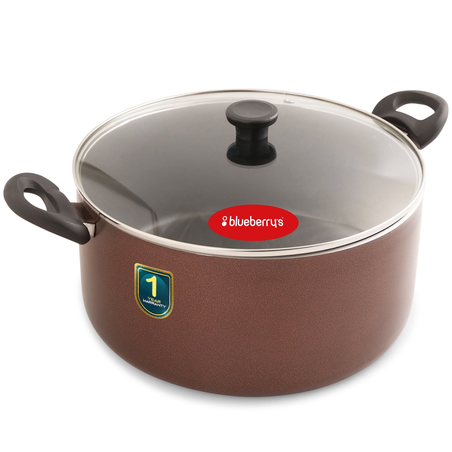 Blueberry's 2.5-Liter Premium Nonstick Biriyani Pot with Glass Lid
