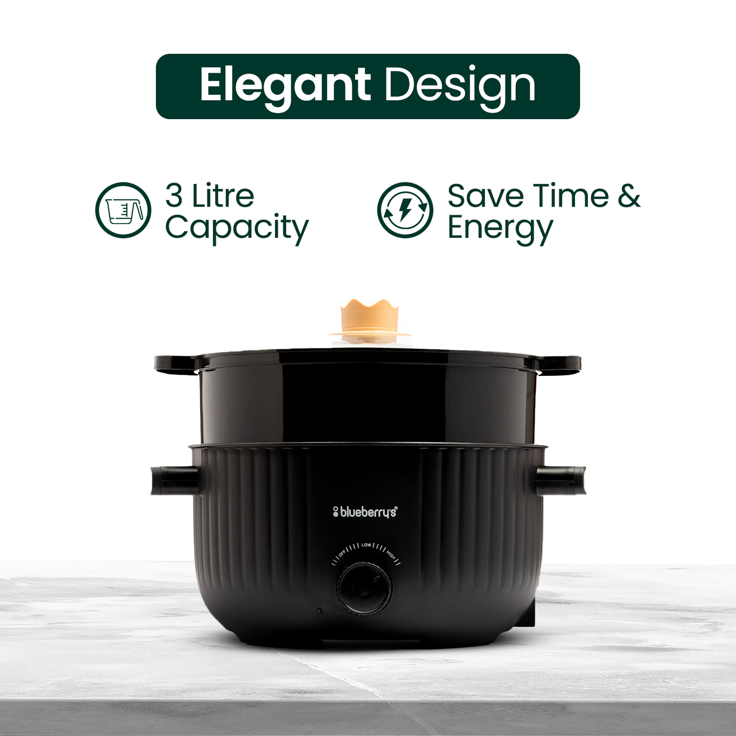 Blueberry's 3-Liter 1000-Watts Multi-Purpose Electric Cooking Pot Kettle