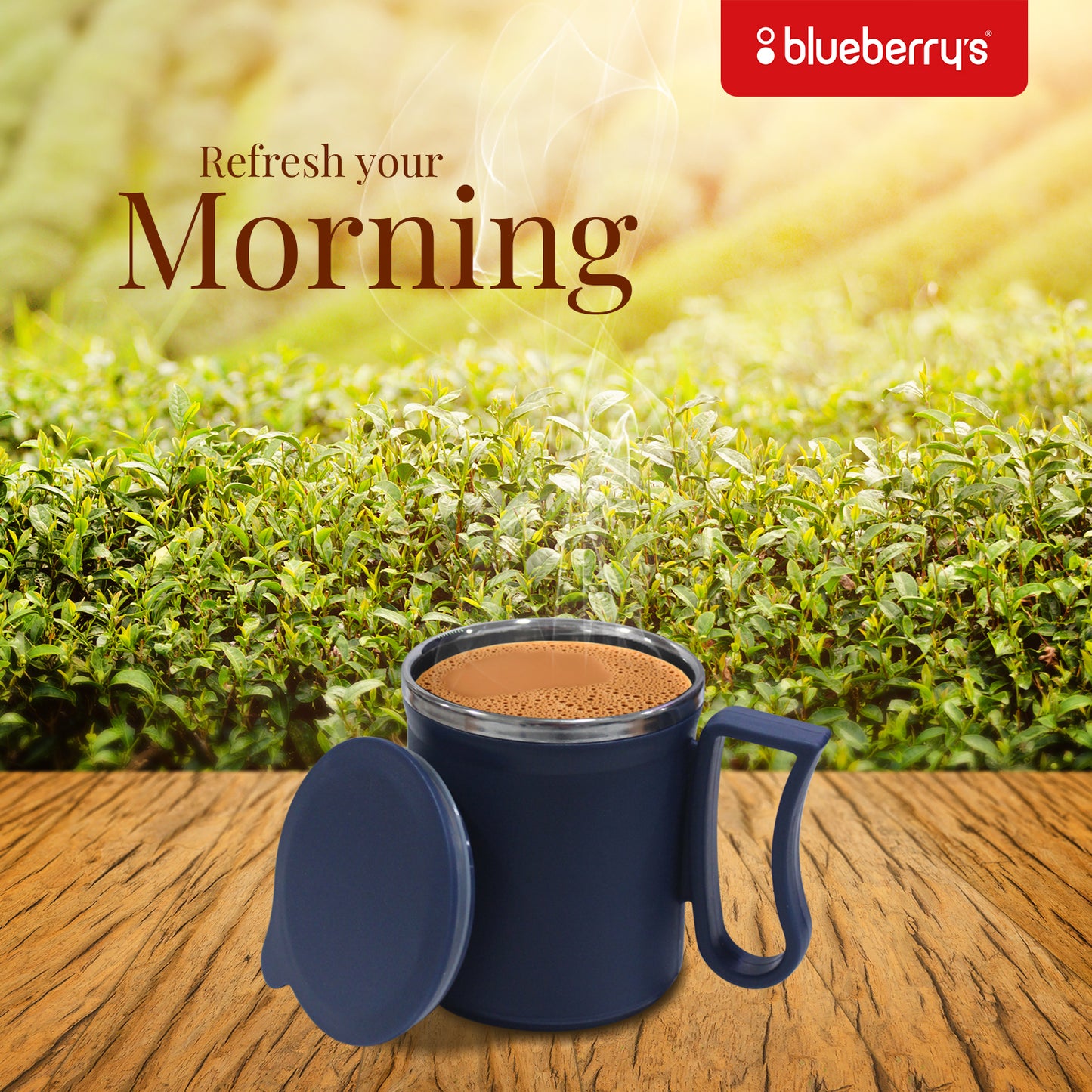 Blueberry's Double Coffee Mug with Lid