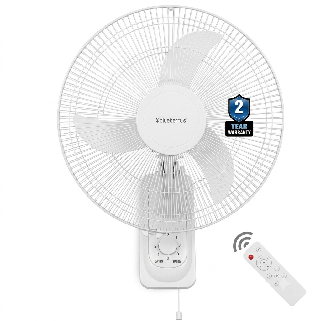 Blueberry's 35-Watts 400-mm 16" 3-Blade BLDC Wall Fan with Smart Remote