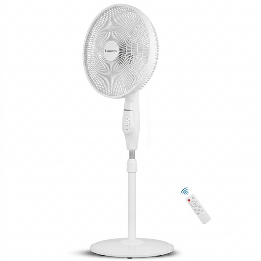 Blueberry's BLDC 35-Watts 400-mm 16" 3-Leaft, Plastic Gril Wall Fan with Remote