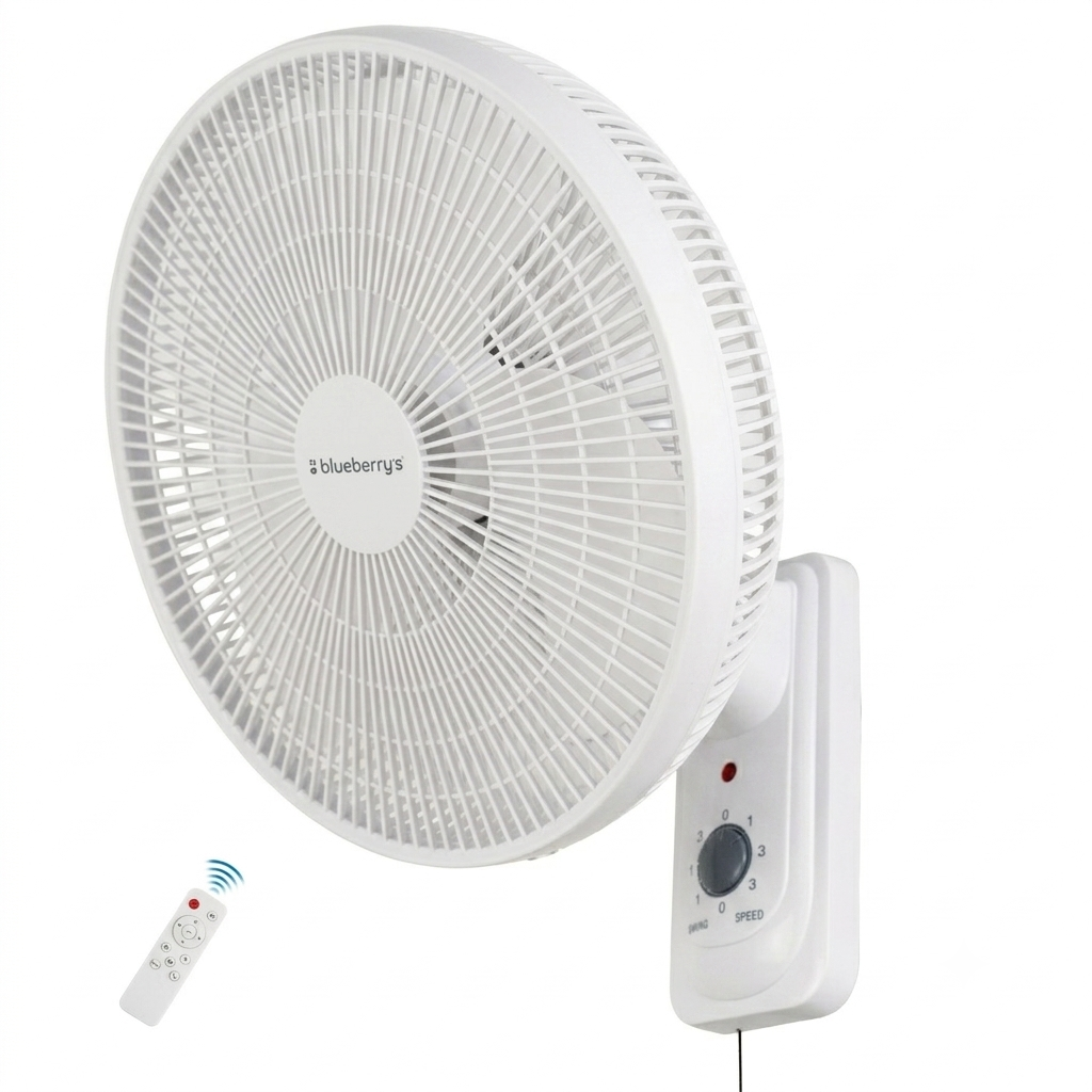 Blueberry's PRO 35-Watts 400-mm 16" 3-Blade BLDC Wall Fan with Smart Remote