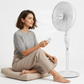 Blueberry's BLDC 35-Watts 400-mm 16" 3-Leaft, Plastic Gril Wall Fan with Remote