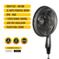 Blueberry's BLDC 35-Watts 400-mm 16" 3-Leaft, Plastic Gril Wall Fan with Remote