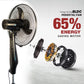 Blueberry's BLDC 35-Watts 400-mm 16" 3-Leaft, Metal Gril Wall Fan with Remote