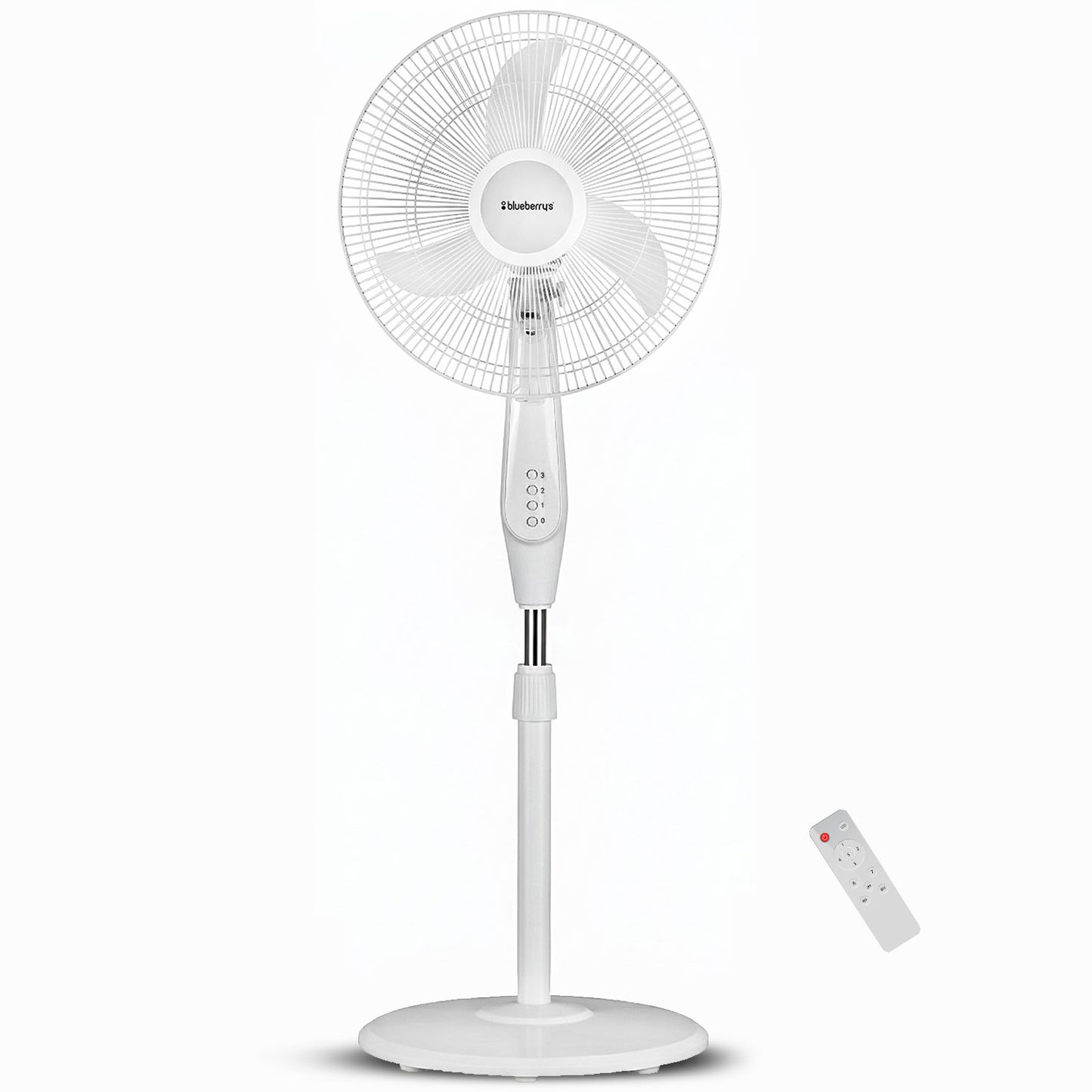 Blueberry's BLDC 35-Watts 400-mm 16" 3-Leaft, Plastic Gril Wall Fan with Remote