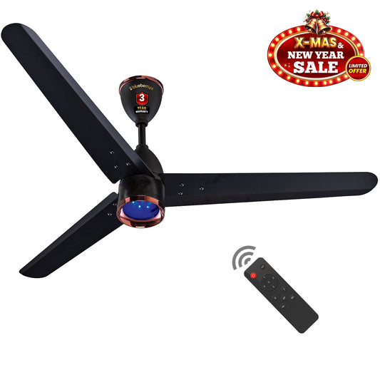 𝖡𝗅𝗎𝖾𝖻𝖾𝗋𝗋𝗒'𝗌 1200𝗆𝗆 𝖡𝖫𝖣𝖢 𝖢𝖾𝗂𝗅𝗂𝗇𝗀 𝖥𝖺𝗇 𝗐𝗂𝗍𝗁 𝖱𝖾𝗆𝗈𝗍𝖾, 𝖫𝖤𝖣 𝖫𝗂𝗀𝗁𝗍, 𝖡𝖤𝖤 5-𝖲𝗍𝖺𝗋 𝖱𝖺𝗍𝖾𝖽