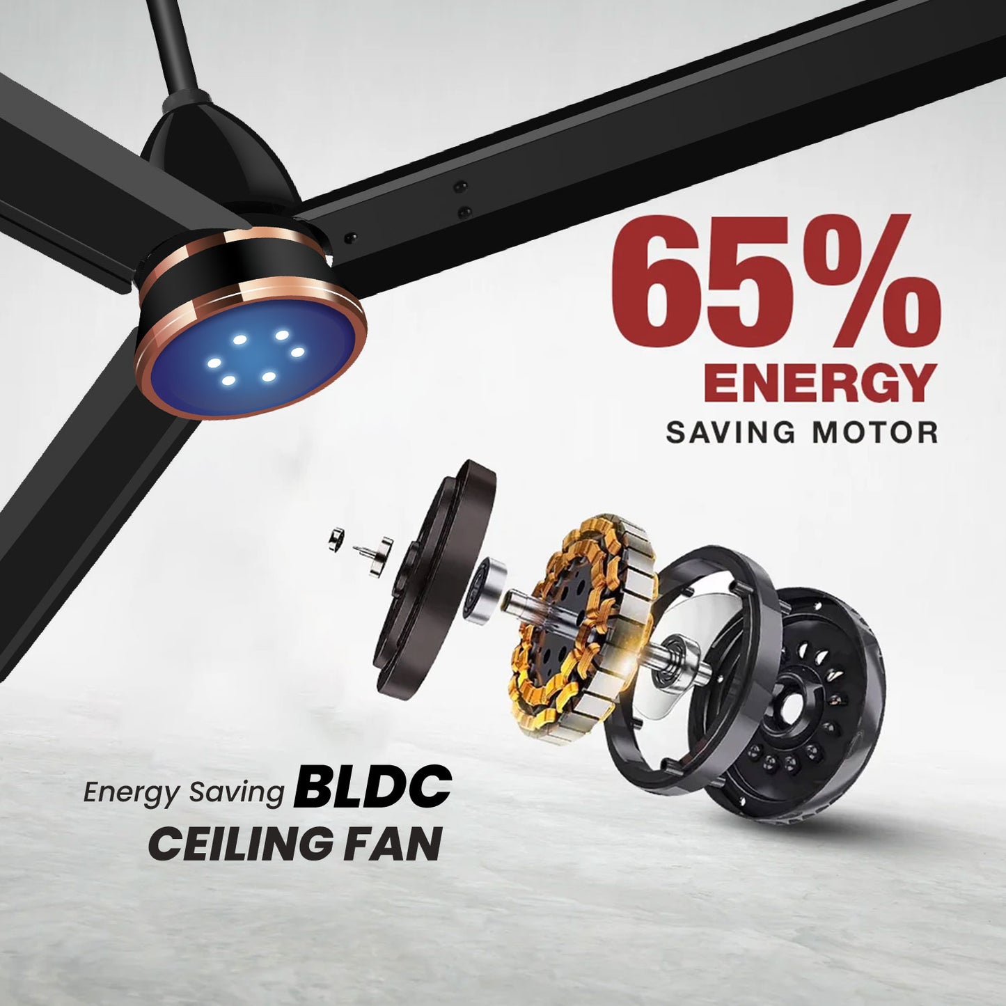 Blueberry's 1200mm BLDC Ceiling Fan with Remote Control, BEE 5-Star Rated