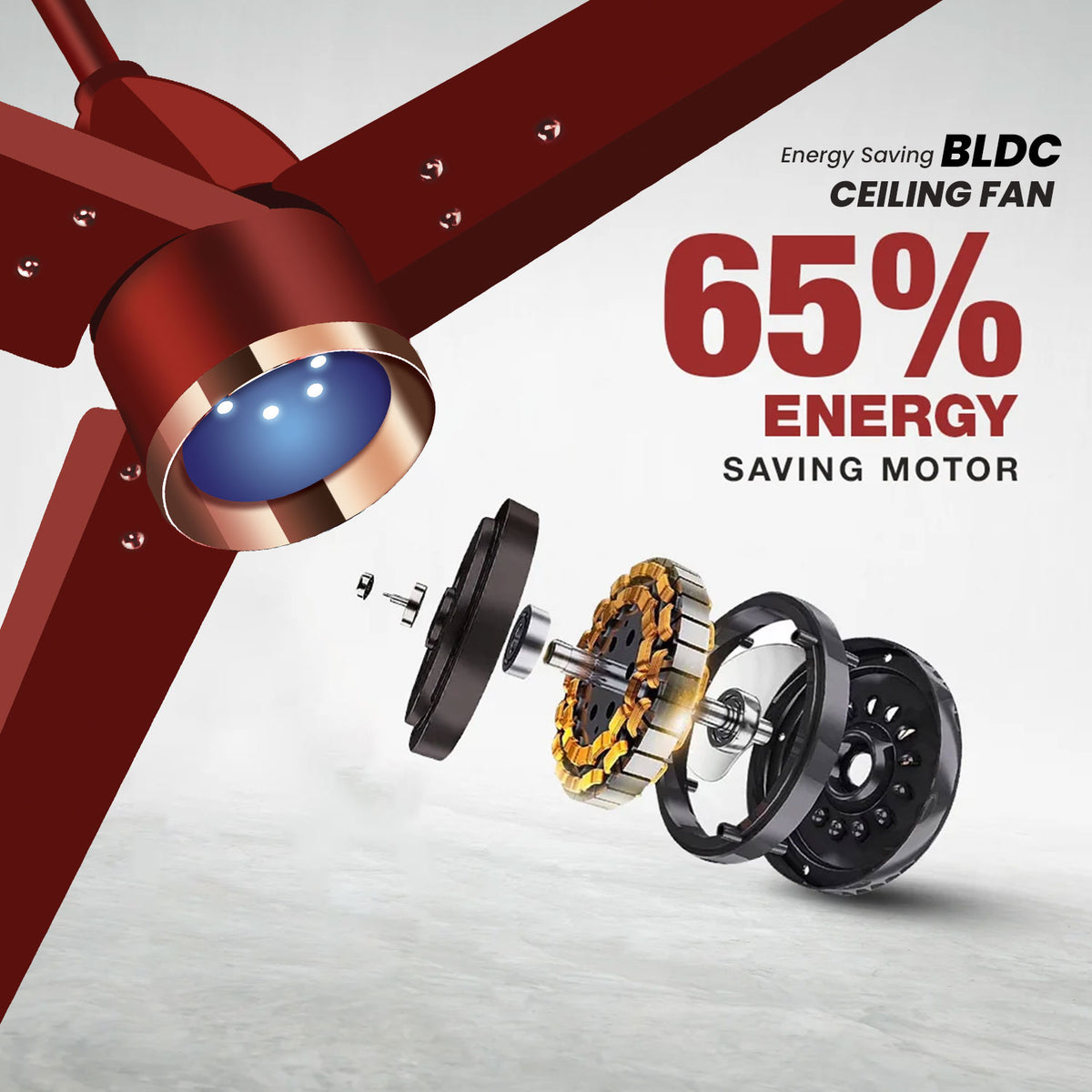 Blueberry's 1200mm BLDC Ceiling Fan with Remote Control, BEE 5-Star Rated (Copy)