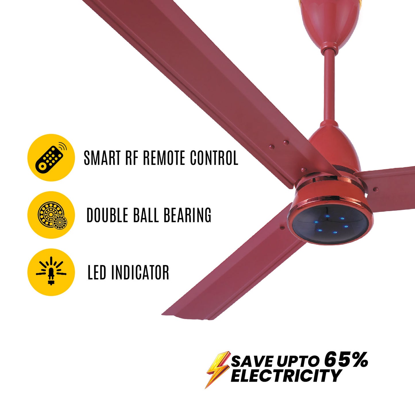 𝖡𝗅𝗎𝖾𝖻𝖾𝗋𝗋𝗒'𝗌 1200𝗆𝗆 𝖡𝖫𝖣𝖢 𝖢𝖾𝗂𝗅𝗂𝗇𝗀 𝖥𝖺𝗇 𝗐𝗂𝗍𝗁 𝖱𝖾𝗆𝗈𝗍𝖾, 𝖫𝖤𝖣 𝖫𝗂𝗀𝗁𝗍, 𝖡𝖤𝖤 5-𝖲𝗍𝖺𝗋 𝖱𝖺𝗍𝖾𝖽