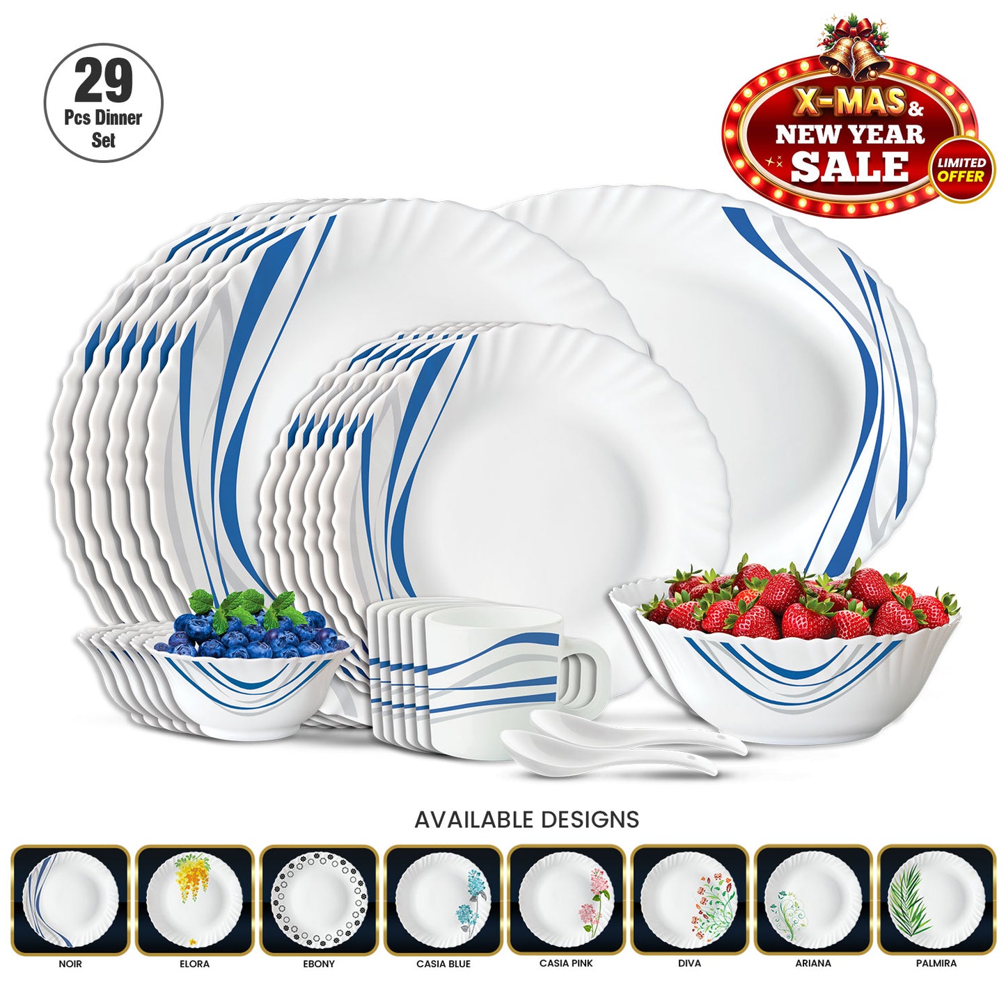Blueberry's 29-Piece Opalware