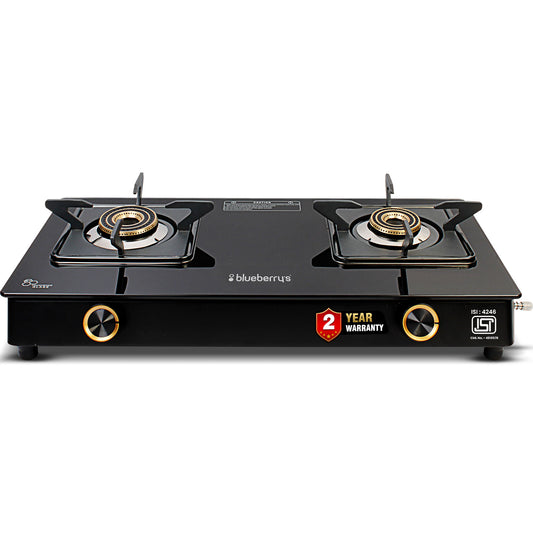 Blueberry's Premium 2-Burner Glass Top Gas Stove