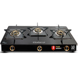 Blueberry's Premium 3-Burner Glass Top Gas Stove