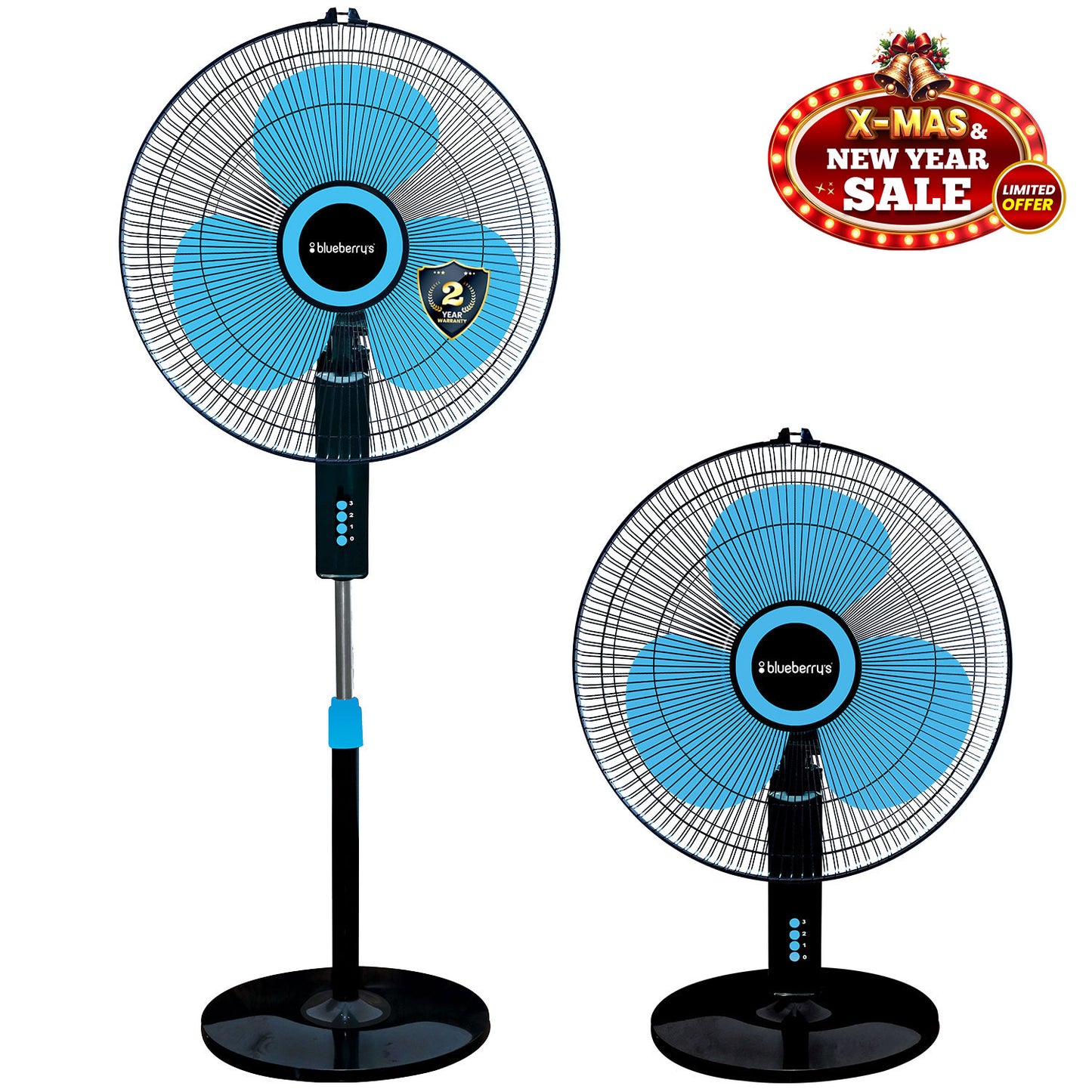 Blueberry's 16" 2IN1 Pedestal Fan
