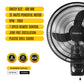Blueberry's PRO 35-Watts 400-mm 16" 3-Blade BLDC Wall Fan with Smart Remote