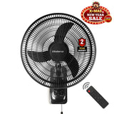 Blueberry's 35-Watts 400-mm 16" 3-Plastic Leaf BLDC Wall Fan with Remote