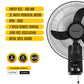 Blueberry's PRO 35-Watts 400-mm 16" 3-Blade BLDC Wall Fan with Smart Remote
