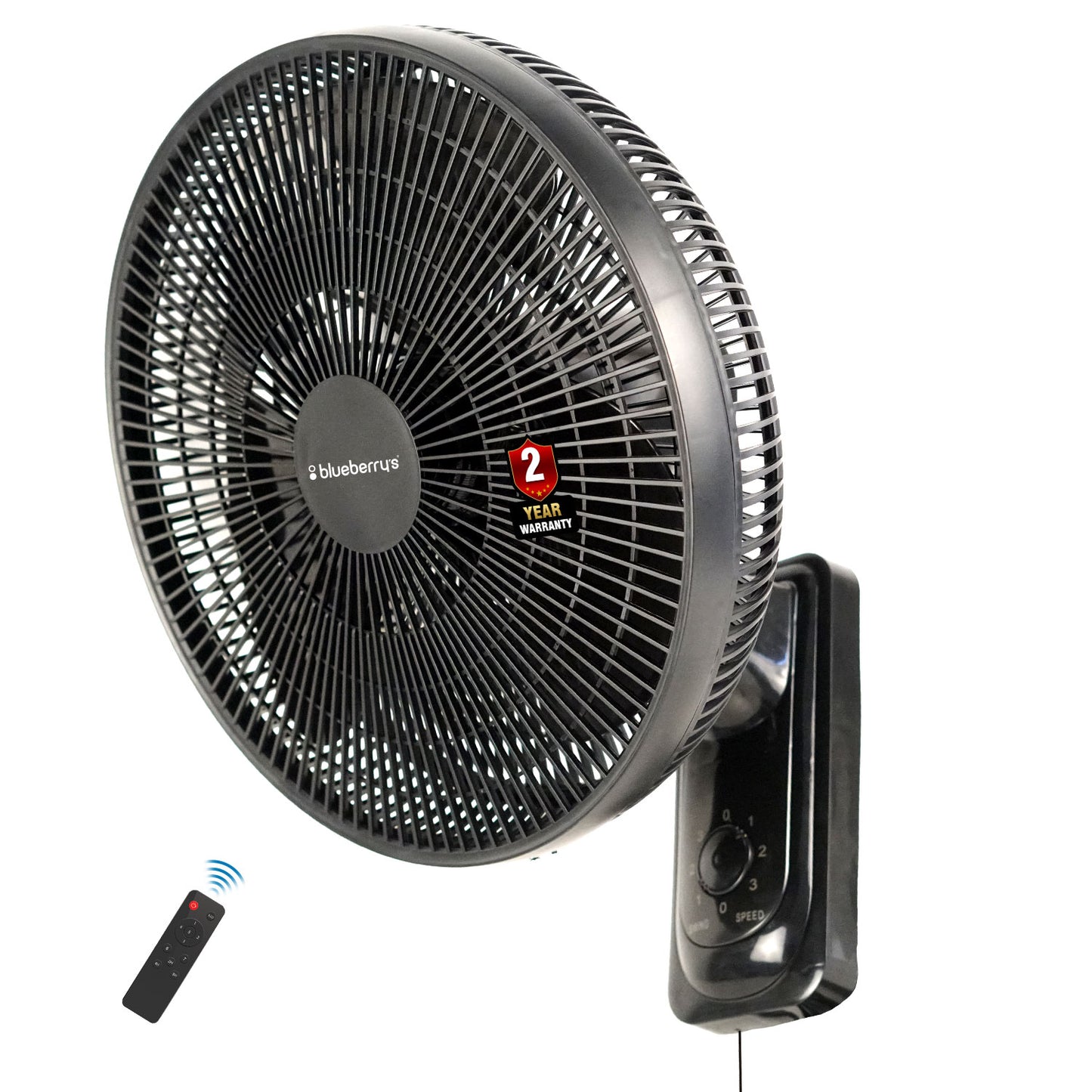 Blueberry's PRO 35-Watts 400-mm 16" 3-Blade BLDC Wall Fan with Smart Remote