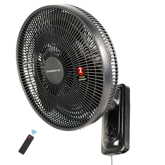 Blueberry's PRO 35-Watts 400-mm 16" 3-Plastic Grill BLDC Wall Fan with Smart Remote