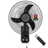 Blueberry's 35-Watts 400-mm 16" 3-Metal Leaf BLDC Wall Fan with Remote