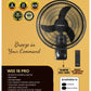 Blueberry's 35-Watts 400-mm 16" 3-Plastic Leaf BLDC Wall Fan with Remote