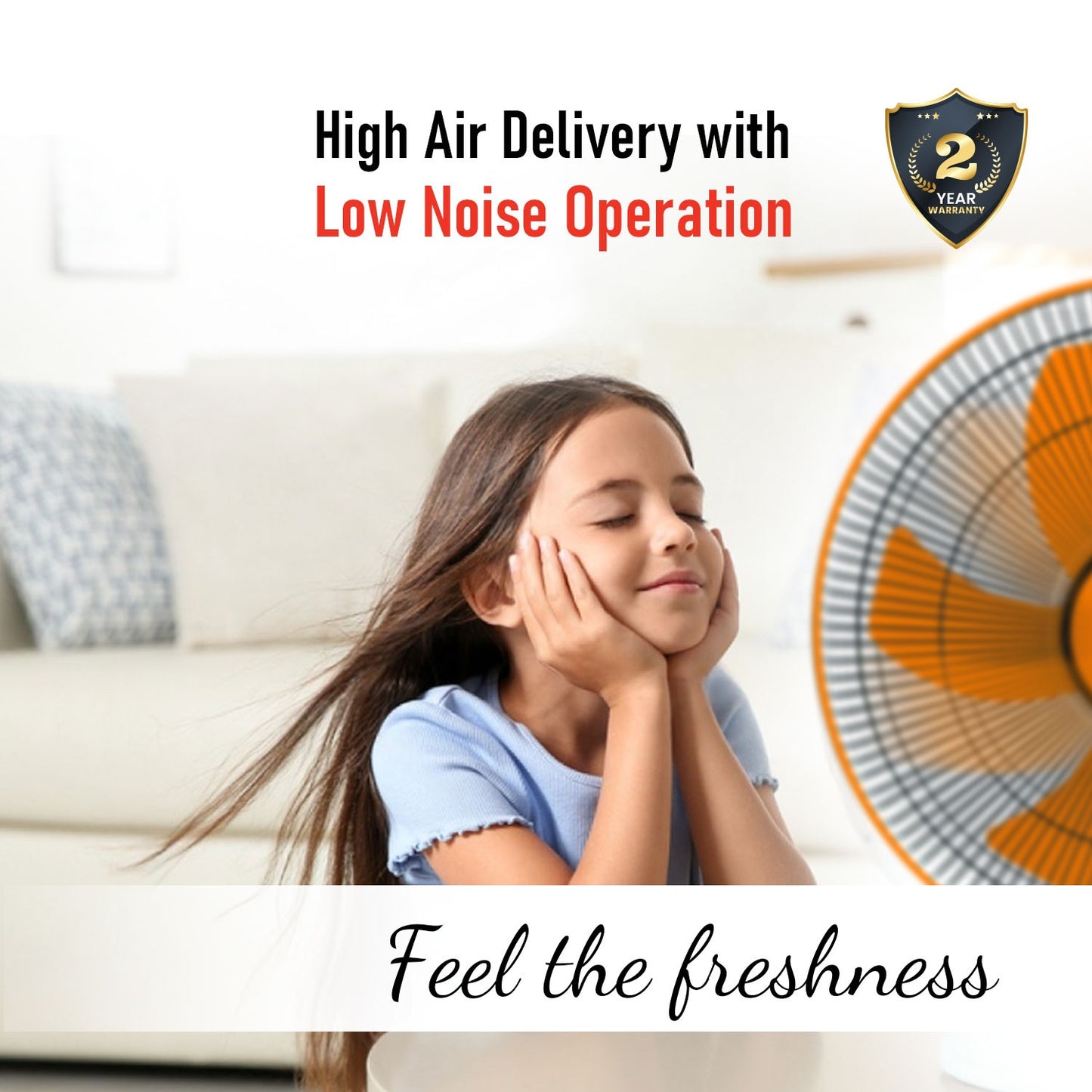 Blueberry's High Speed 16" 55-Watts Pedestal Fan