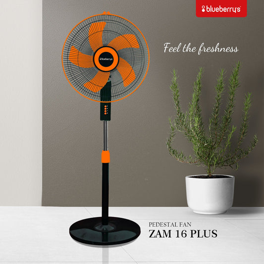 Blueberry's High Speed 16" 55-Watts Pedestal Fan