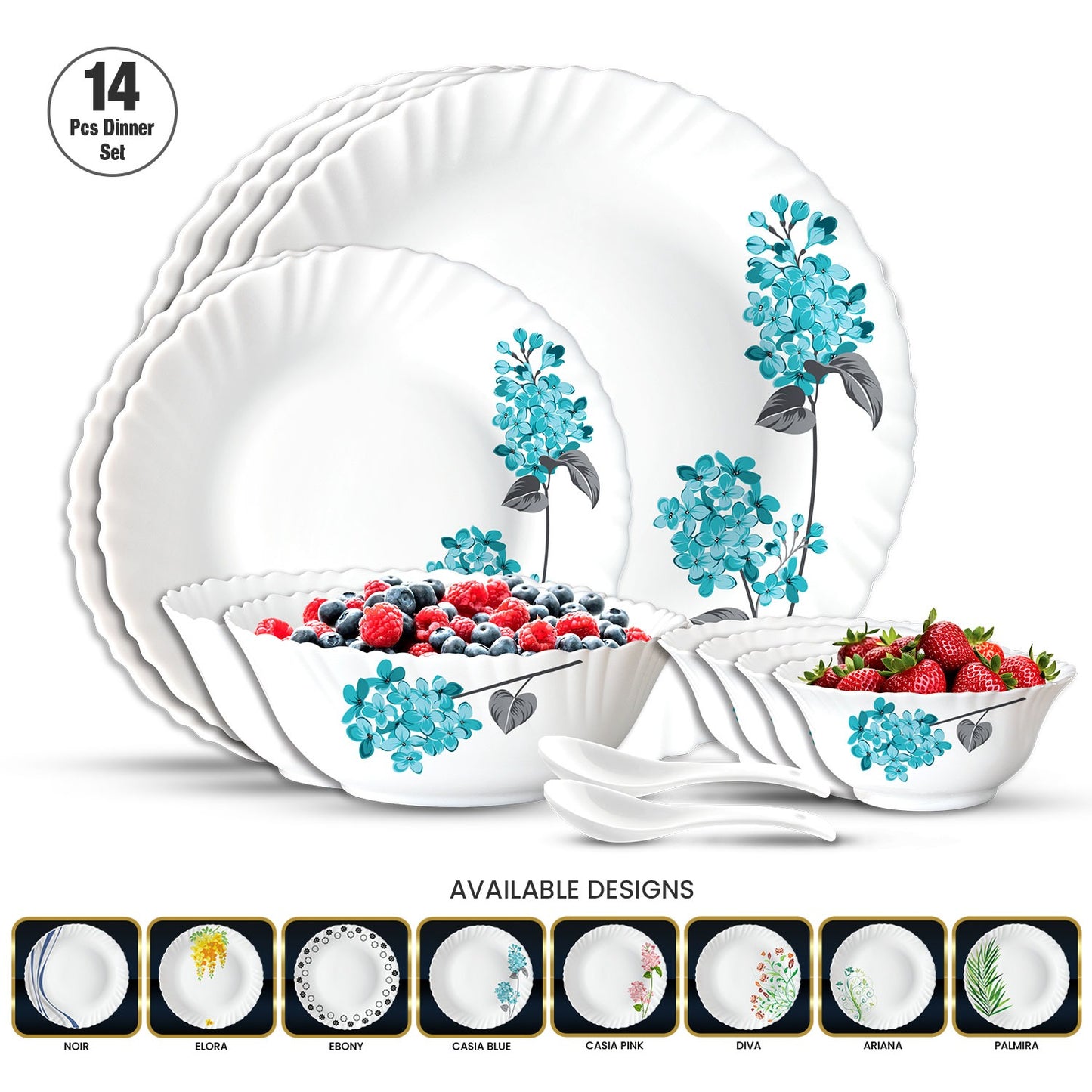 Blueberry's 14-Piece Opalware