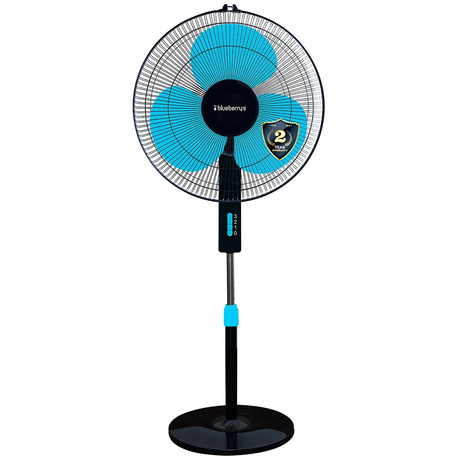 Blueberry's High Speed 3-Leaf Pedestal Fan, 16