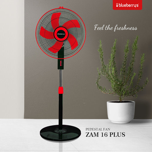 Blueberry's High Speed 16" 55-Watts Pedestal Fan