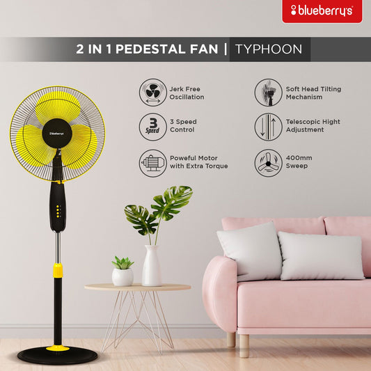 Blueberry's 16" 2IN1 Pedestal Fan