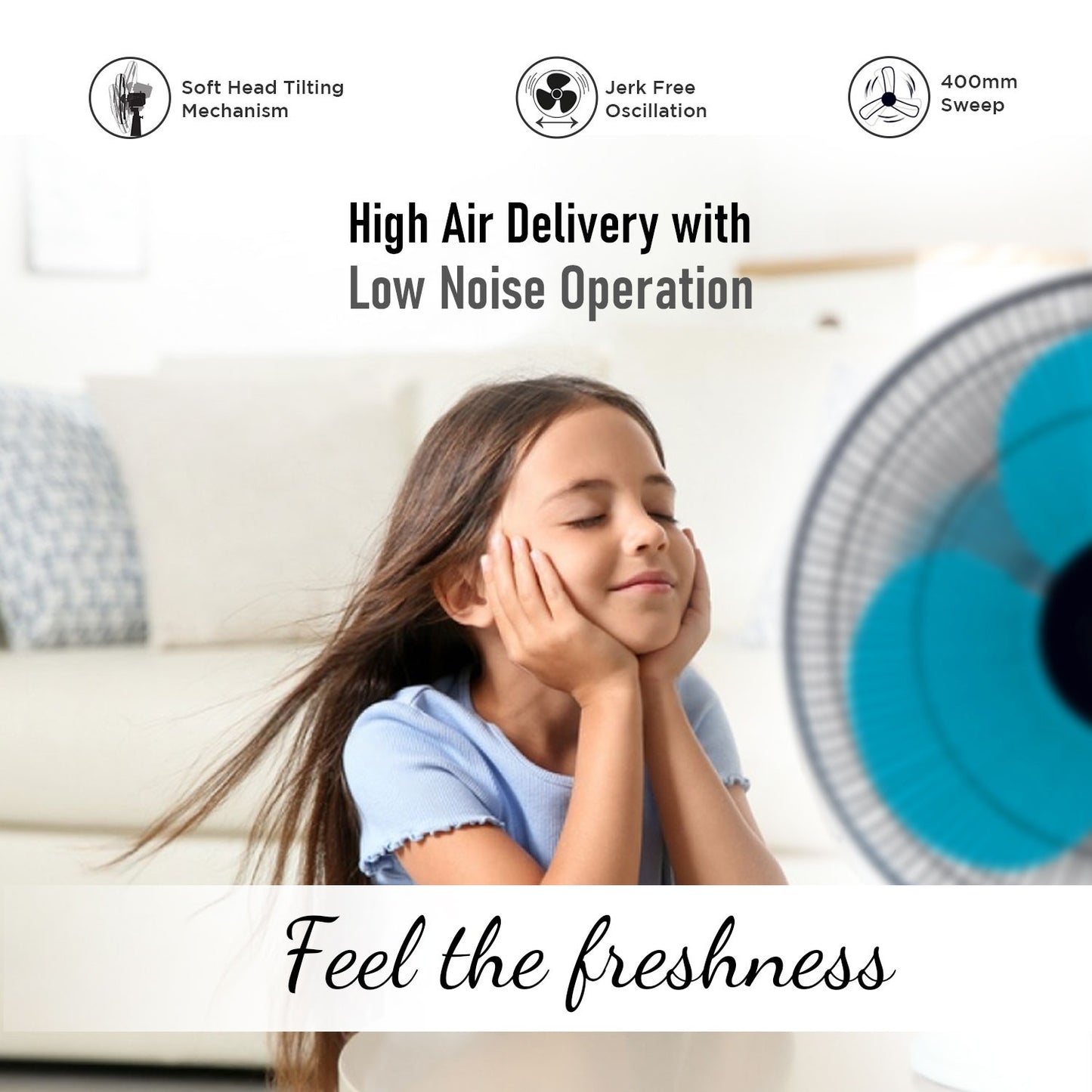 Blueberry's 16" 2IN1 Pedestal Fan