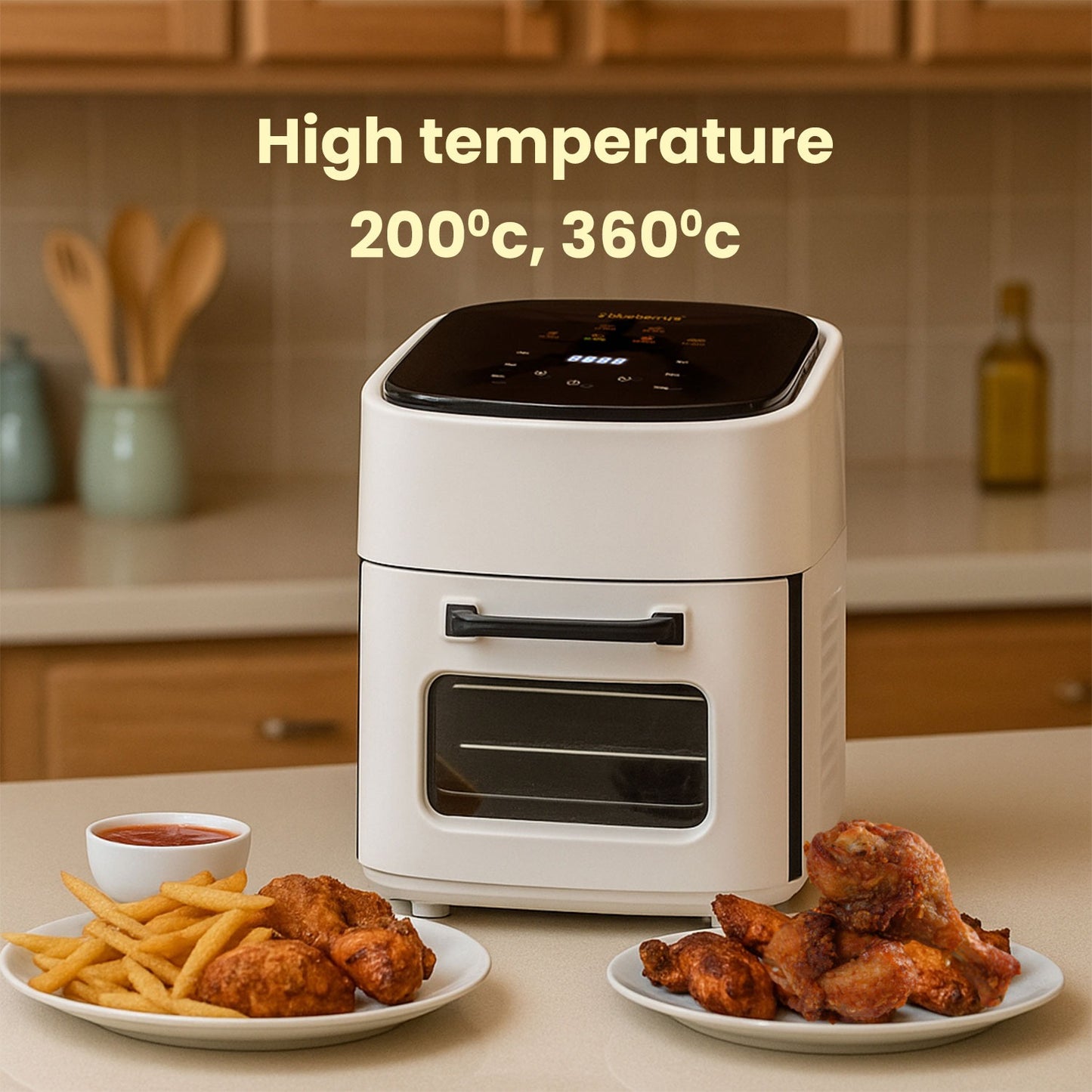 Blueberry's 10-Liter 1400-Watts Multi-Purpose Digital Air Fryer