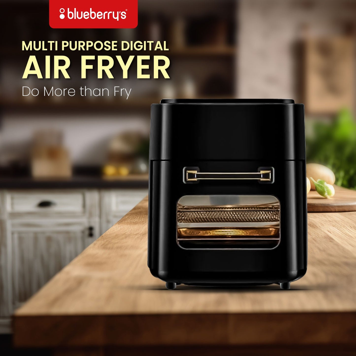 Blueberry's 10-Liter 1400-Watts Multi-Purpose Digital Air Fryer