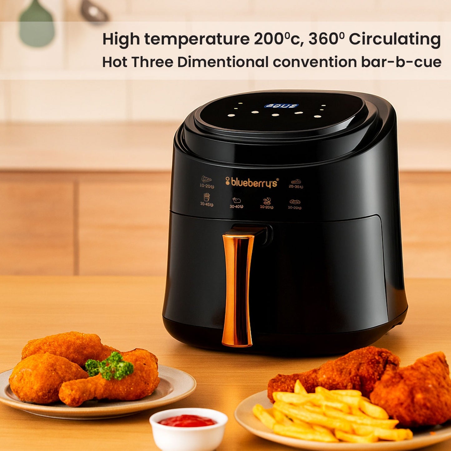 Blueberry's 6-Liter 1400-Watts Digital Air Fryer