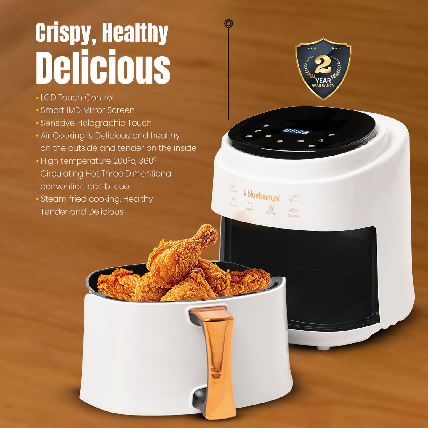Blueberry's 6-Liter 1400-Watts Digital Air Fryer