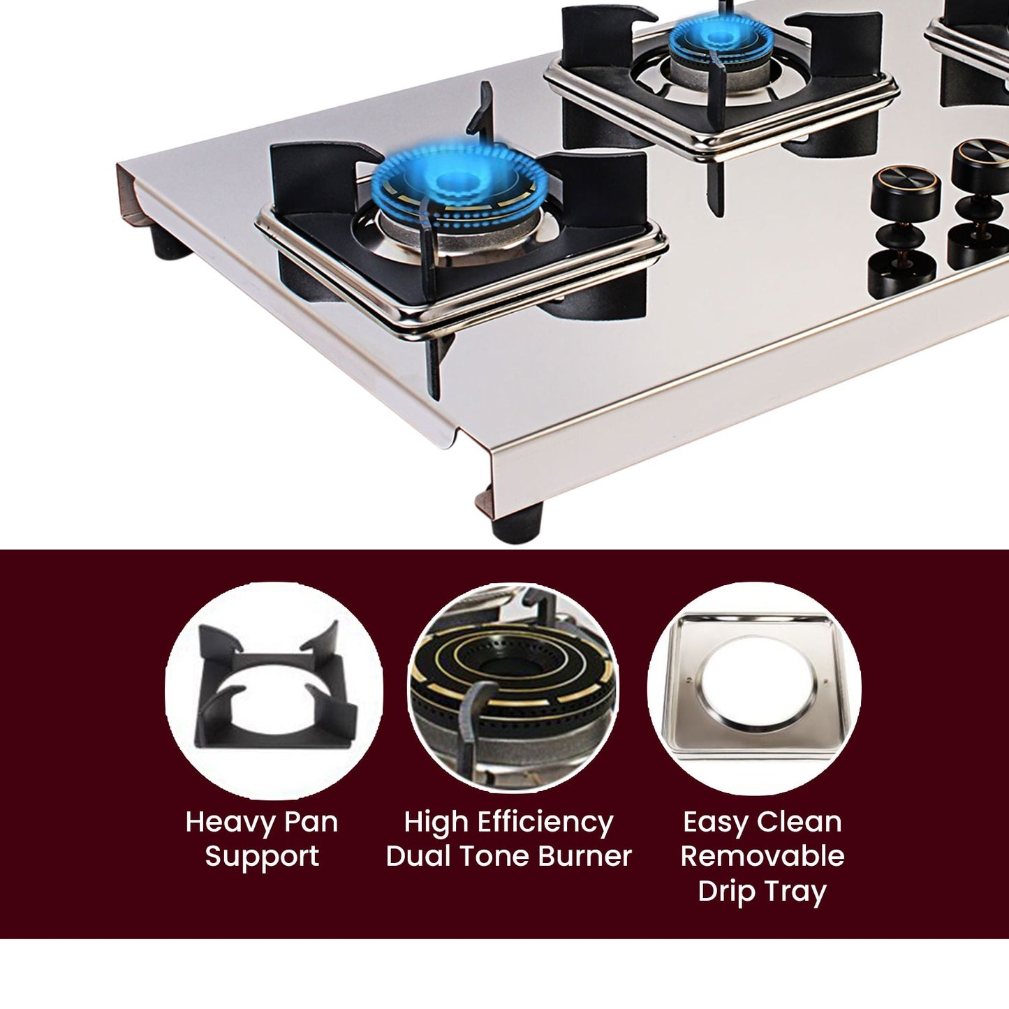 Blueberry's AGNI PRO Stainless Steel Top Hob Gas Stove