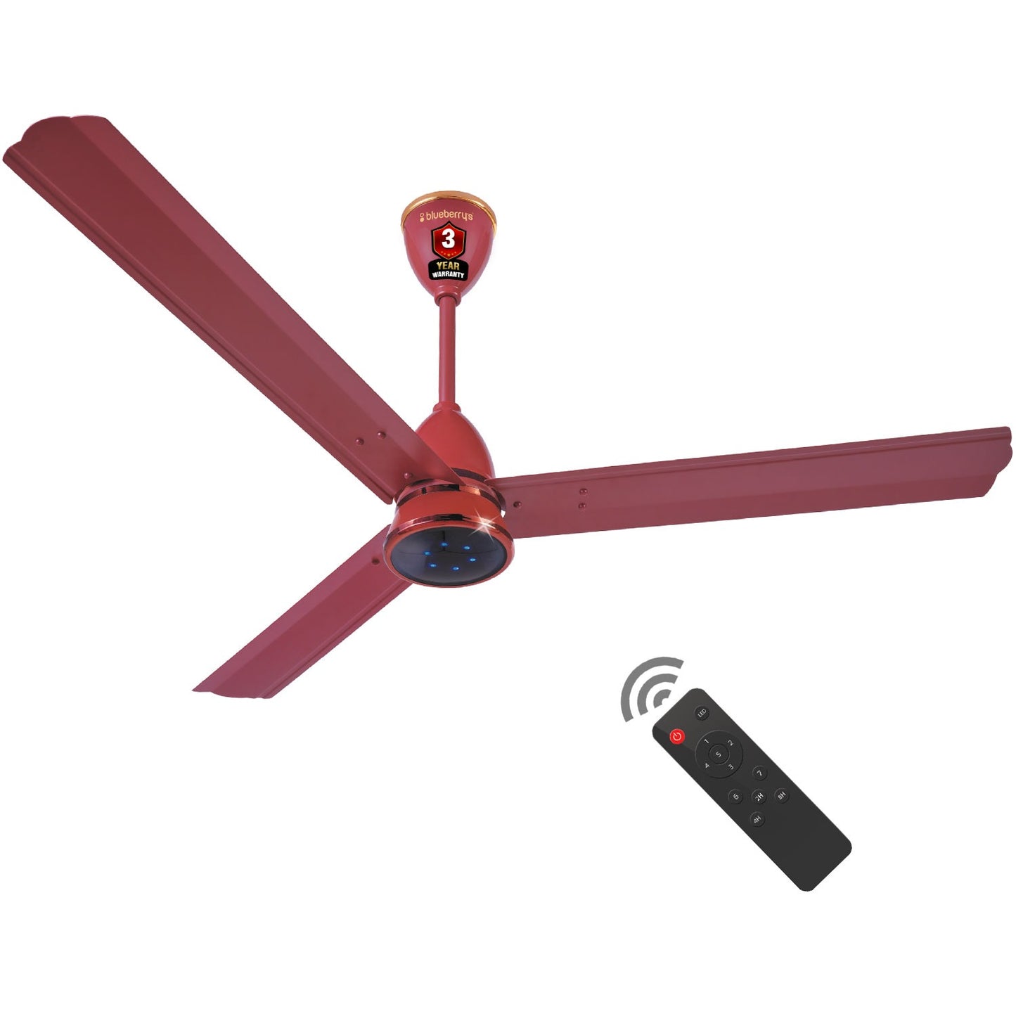 Blueberry's 1200mm BLDC Ceiling Fan with Remote Control, BEE 5-Star Rated