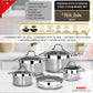 Blueberry's Premium 9-Piece Stainless Steel Combo Set
