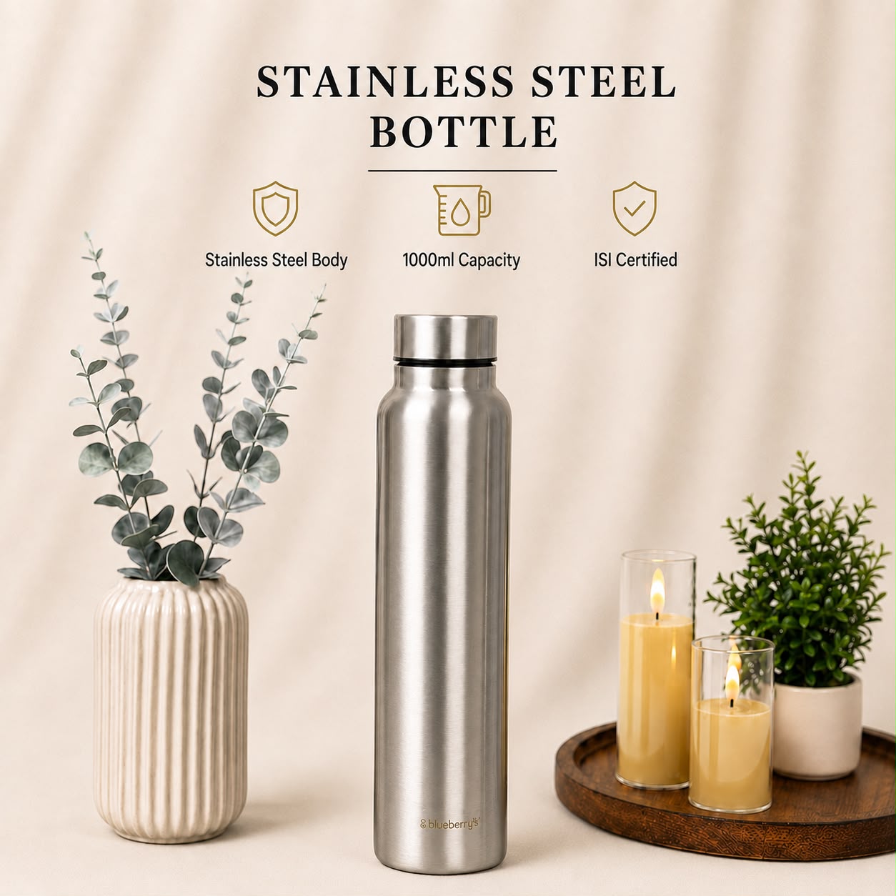 Blueberry's 1.8-Liter Electric Kettel & 1000-ml Water Bottle