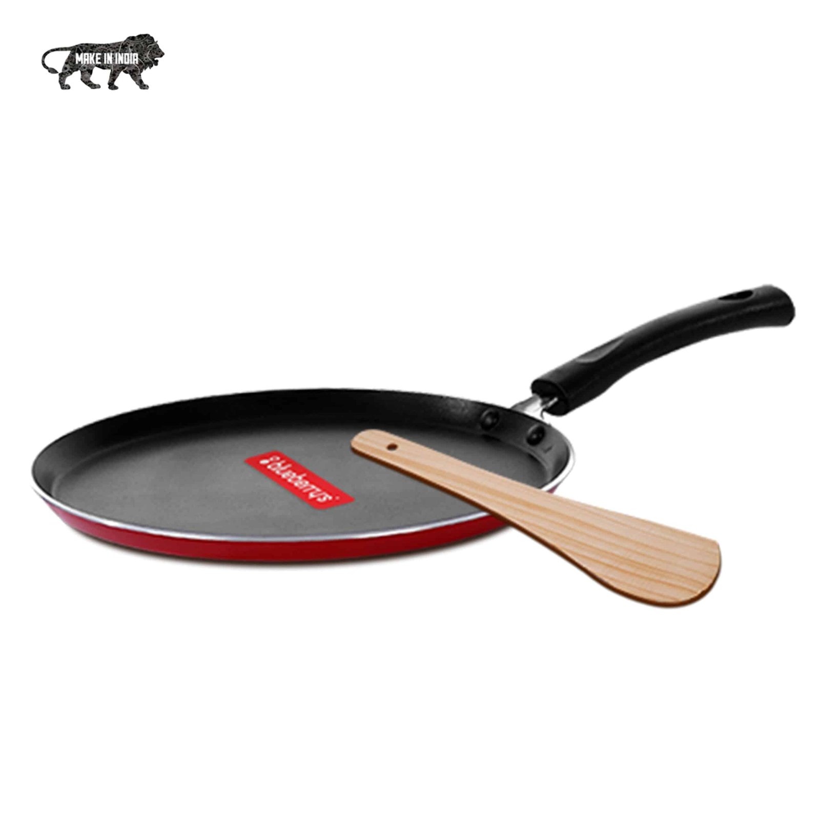 IMPEX RED Non Stick Tawa Pan (Itp 2620 - 26cm), Size: 26 Cm