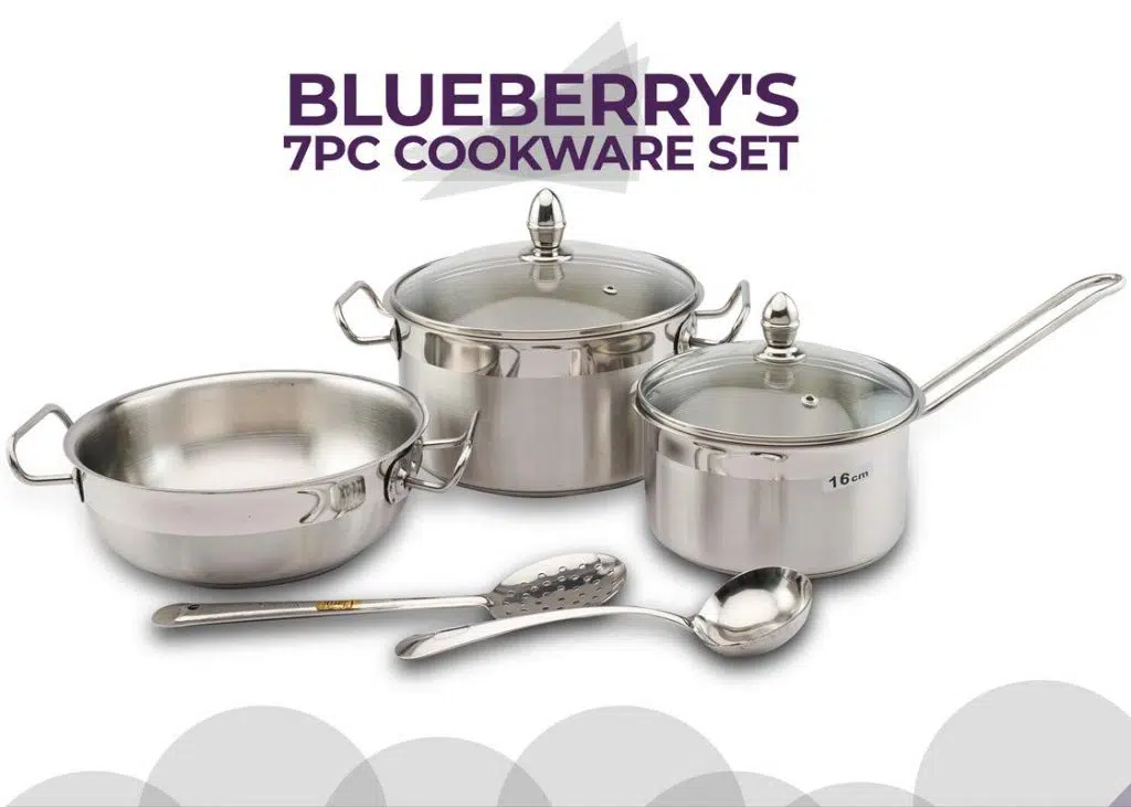 stainless steel 7 piece cookware set