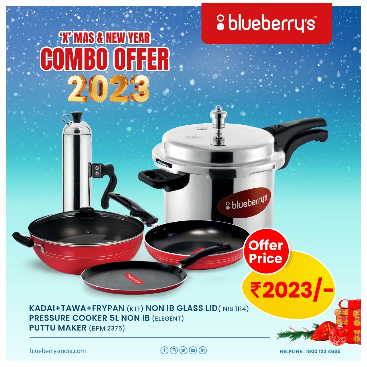Buy Blueberry's 5in1 'X' Mas & New Year Combo Offer, Made in India